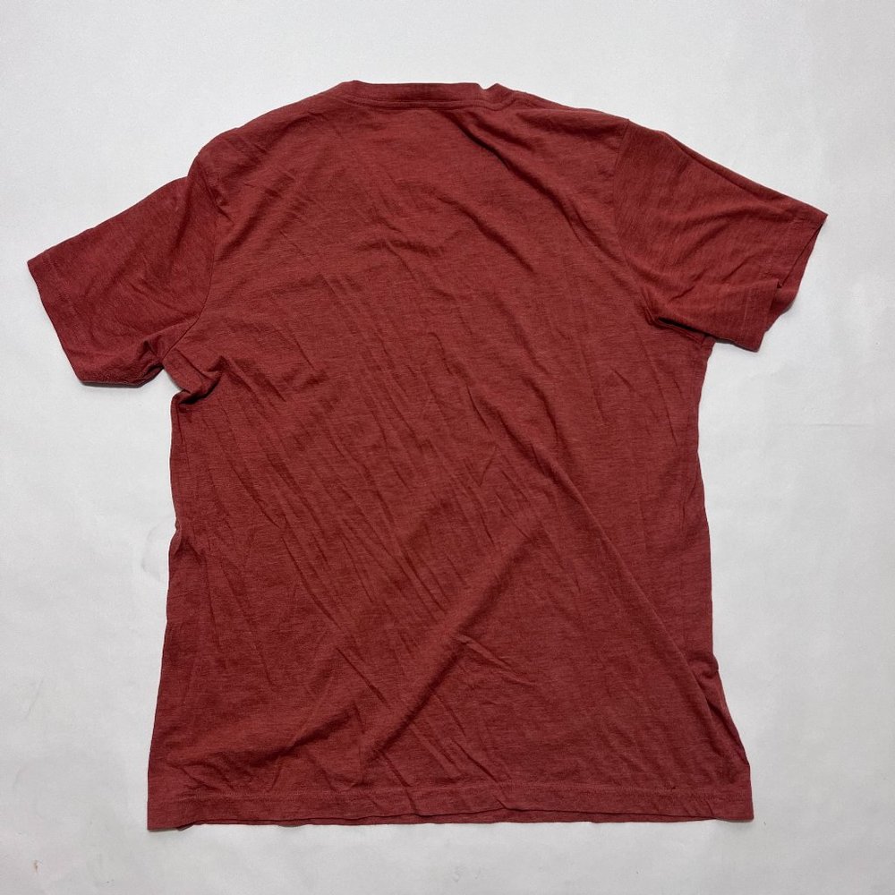 Bella Canvas V Neck Short Sleeve T Shirt Red Heather Large - Picture 7 of 9